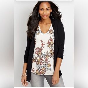 Maurices Pointelle Back Open Front Cardigan Size Large